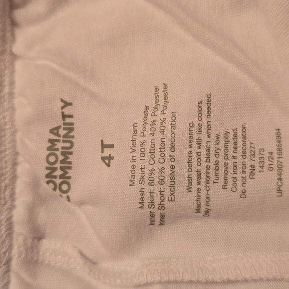 SONOMA BRAND TODDLER GIRLS MULTI COLOR SKORT SIZE 4T - Picture 3 of 8